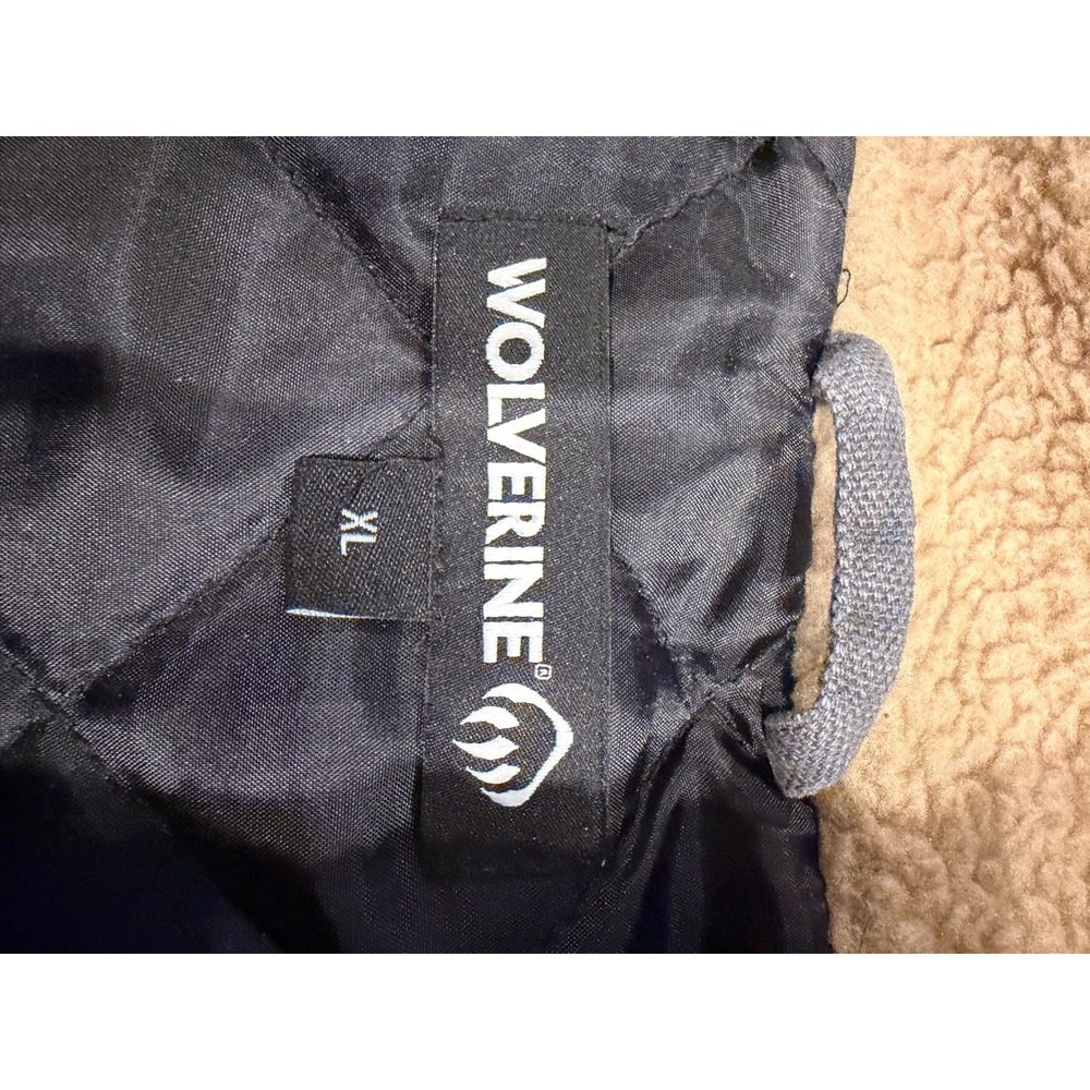 Wolverine Mens XL Gray Canvas Sherpa Lined Quilted Insulated Work Vest (666) - Picture 2 of 6